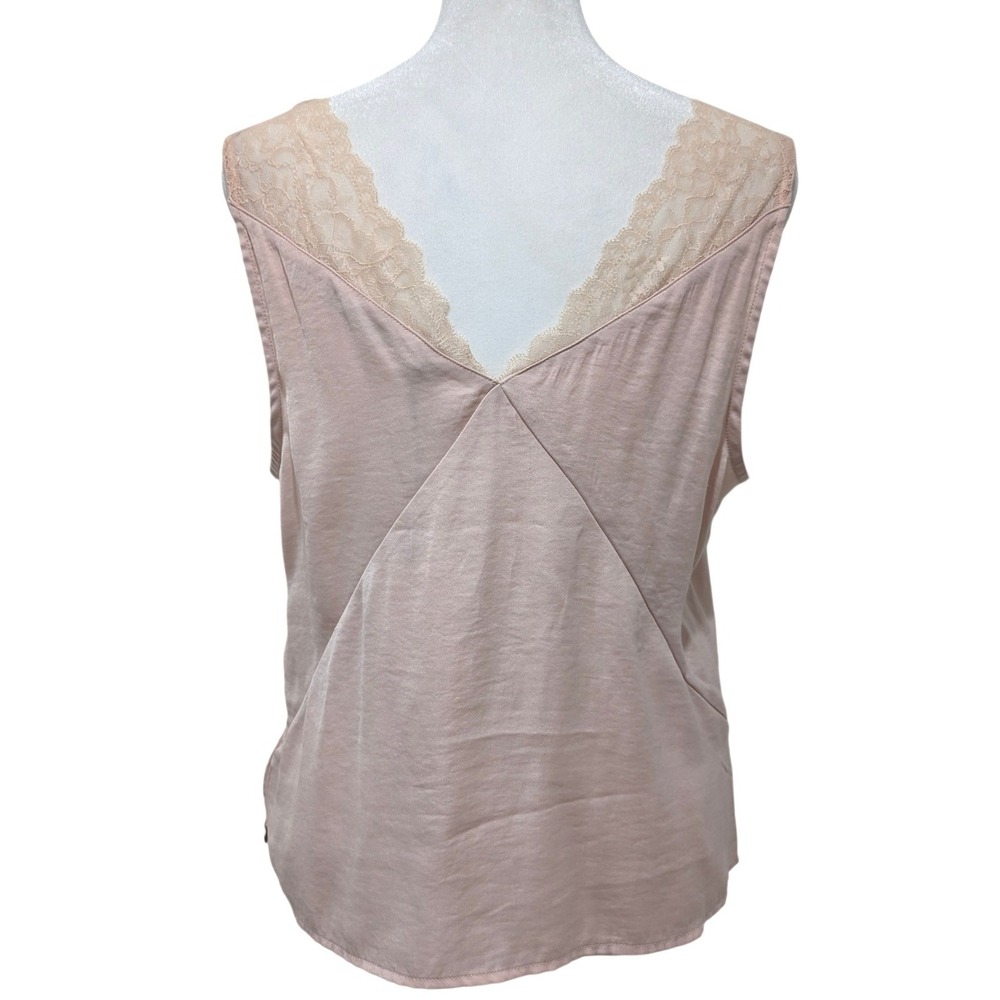 Scotch & Soda Pink Lace Trim V-Neck Camisole Coquette Fairy Ballet Tank Top S - Picture 4 of 12